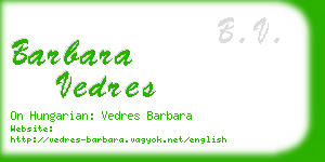 barbara vedres business card